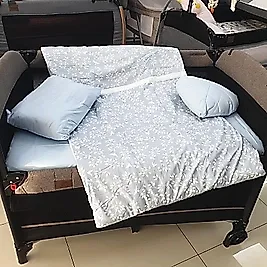 YAPRAK MODEL LÜX 5 PARÇA PARK YATAK UYKU SETİ (MAVİ)