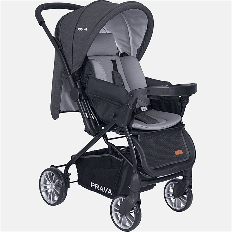 PRAVA DREAM BEBEK ARABASI (SİYAH-ANTRASİT) - ÇİFT YÖNLÜ KULLANIM