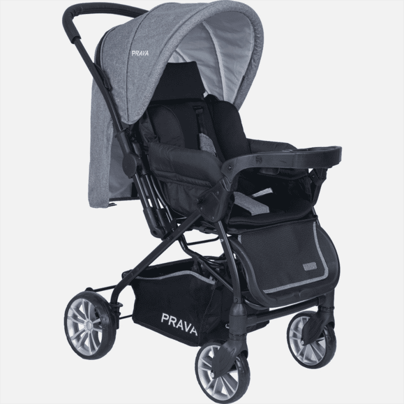 PRAVA DREAM BEBEK ARABASI (SİYAH-GRİ) - ÇİFT YÖNLÜ KULLANIM
