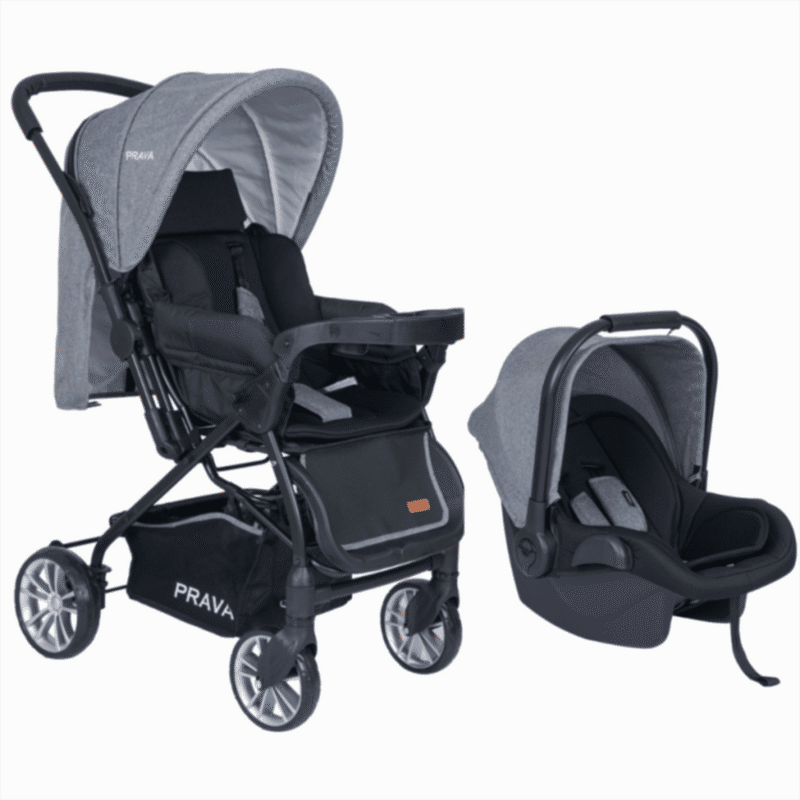 PRAVA DREAM PUSETLİ BEBEK ARABASI (SİYAH-GRİ) - ÇİFT YÖNLÜ KULLANIM