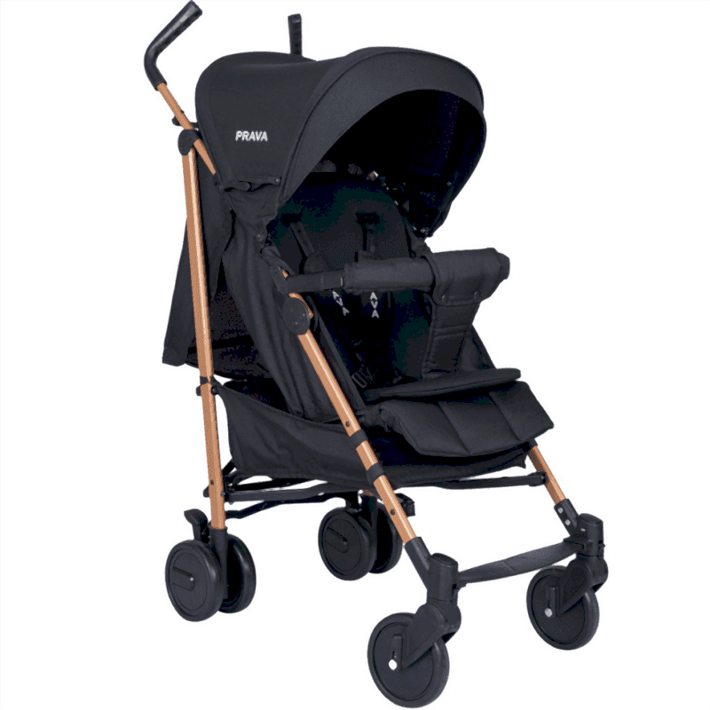 PRAVA LÜX ALÜMİNYUM BASTON BEBEK ARABASI (SİYAH) - HAFİF VE MODERN TASARIM