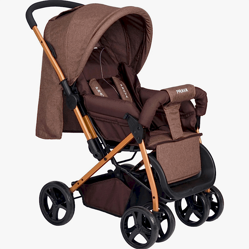 PRAVA P06 ÇİFT YÖN BEBEK ARABASI (KAHVE) - ŞIK VE FONKSİYONEL TASARIM