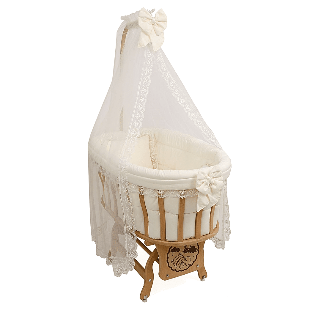 AHŞAP SEPET BEŞİK ( FRANSIZ DANTEL)