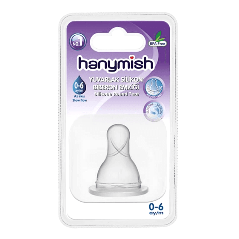 HANYMISH DAMAKLI SİLİKON BİBERON EMZİĞİ 0-6 AY