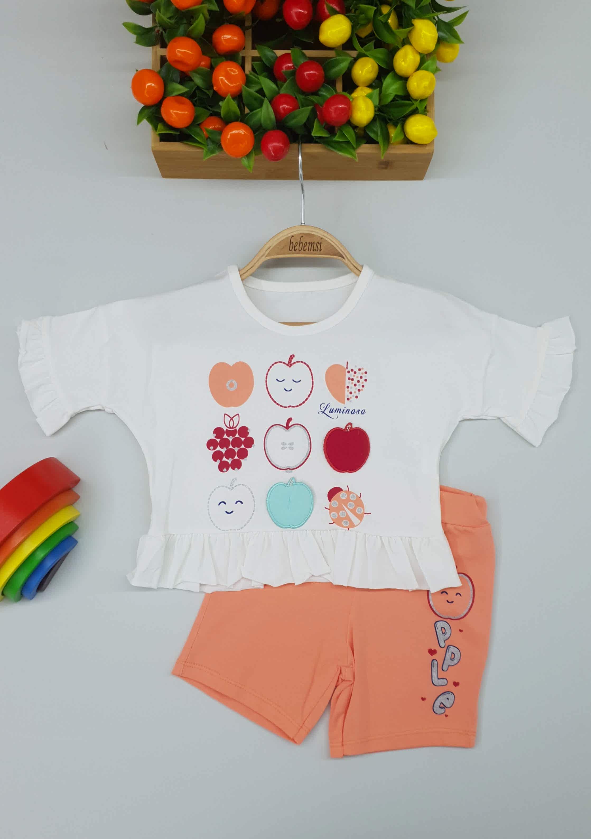 NAZAR ÇİZGİLİ SÜPREM BEBEK TAKIM TURUNCU 9-24 AY