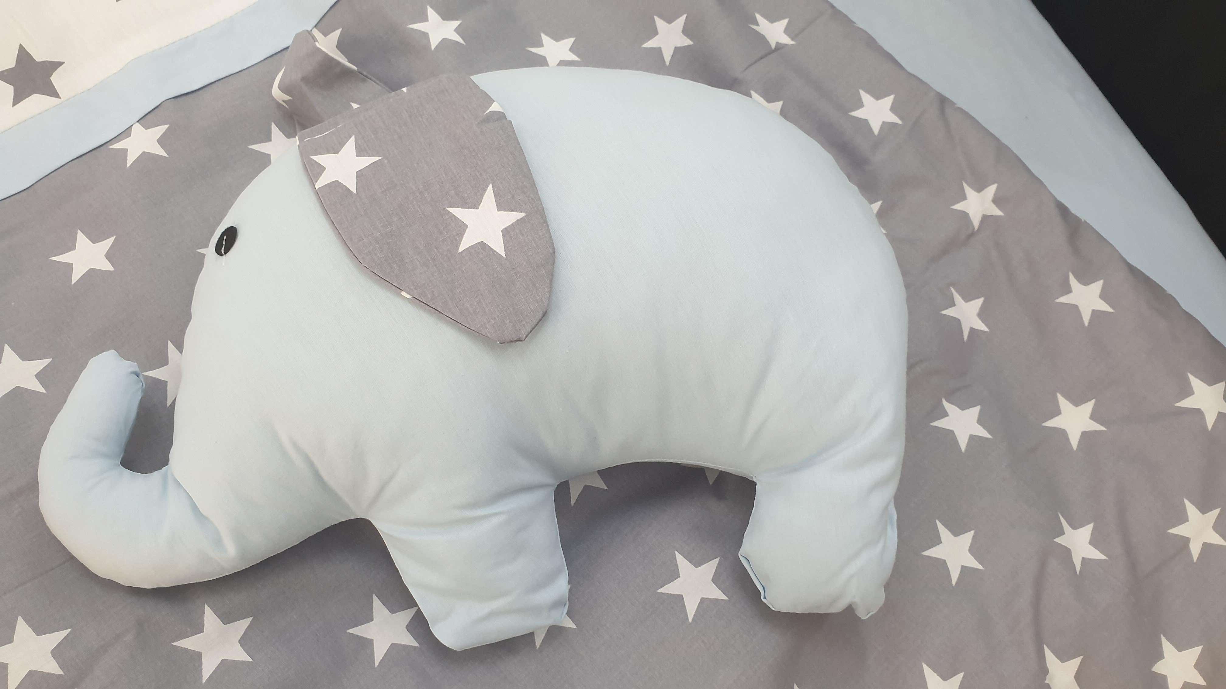 YILDIZLI FİL MODEL LÜX 5 PARÇA PARK YATAK UYKU SETİ (MAVİ)