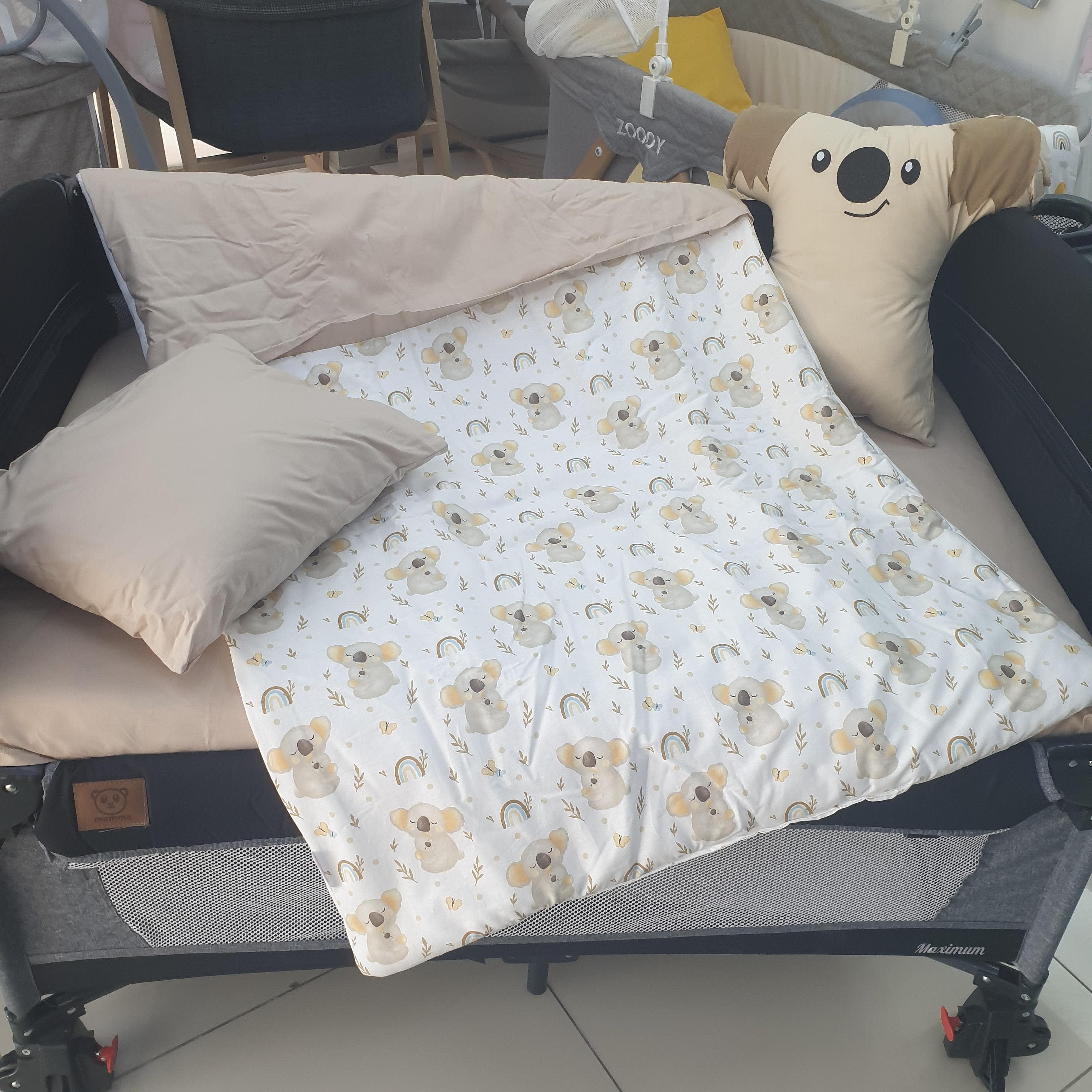 KOALA MODEL LÜX 5 PARÇA PARK YATAK UYKU SETİ (KAHVE)