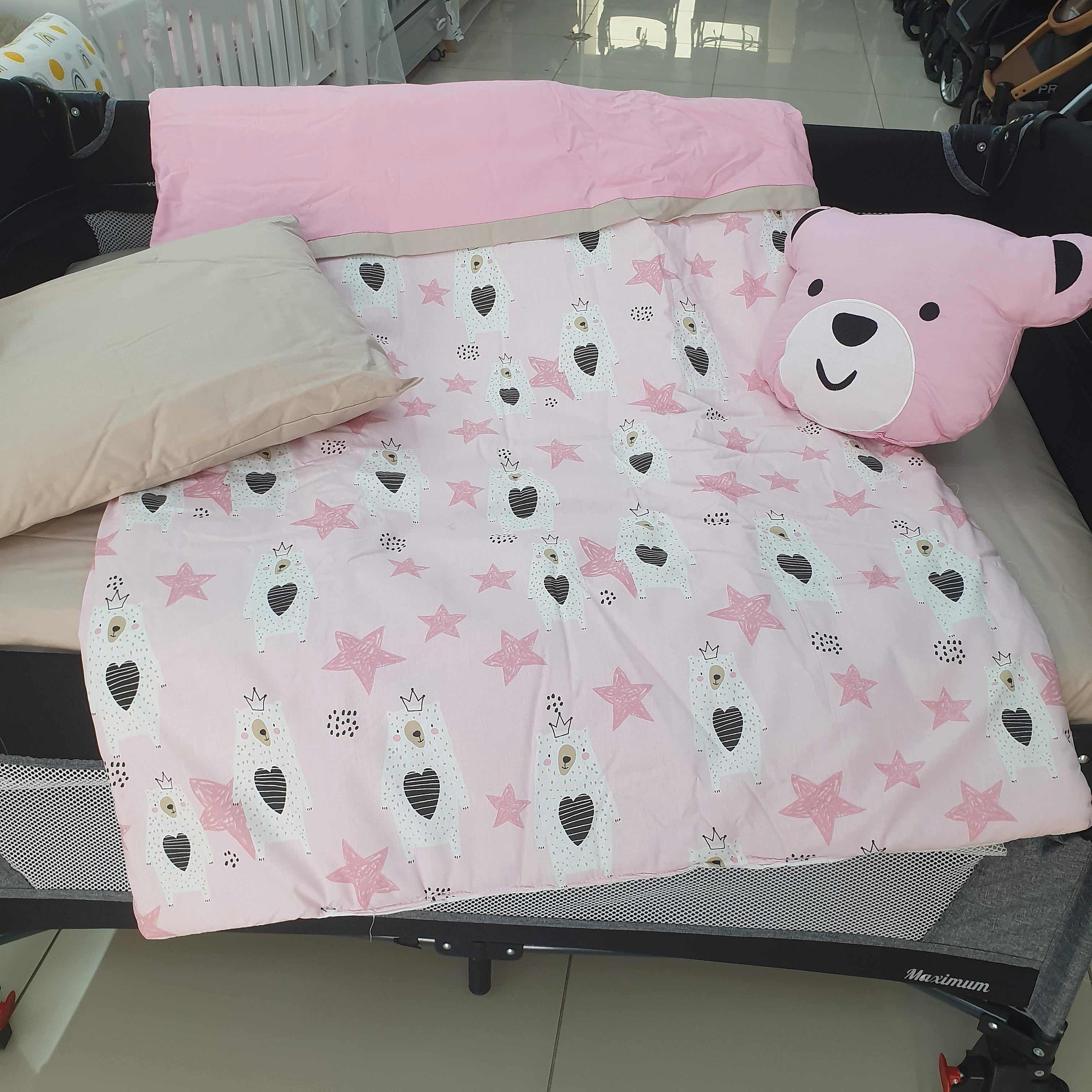 AYICIK MODEL LÜX 5 PARÇA PARK YATAK UYKU SETİ (MAVİ)